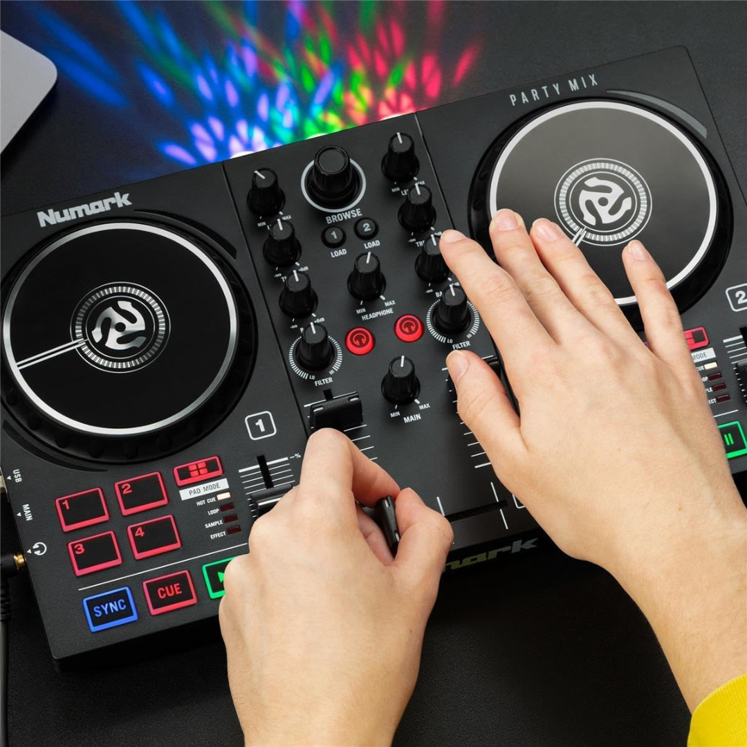 Πλήρες σύστημα DJ USB - 2 Decks, LED Light Show και Serato DJ Lite